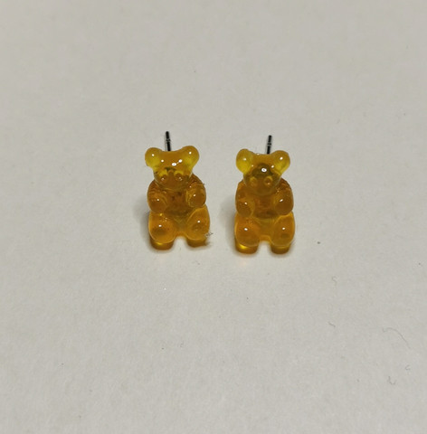 Yellow gummy bears stud earrings