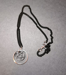 Black pentagram necklace