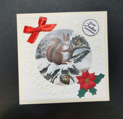 Squirrel christmas card
