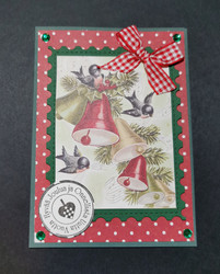 Christmas card with little birds