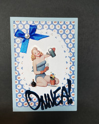 Congratulation card with pin up girl