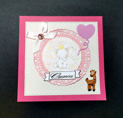 Pink elephant card