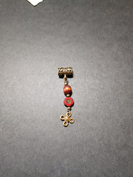 Lock jewelry red flower