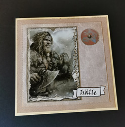 Viking warrior father's day card