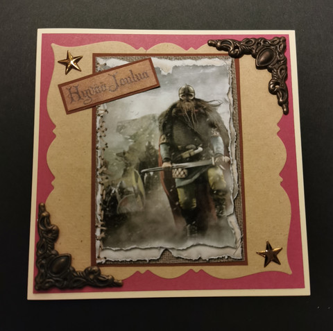Viking warrior christmas card