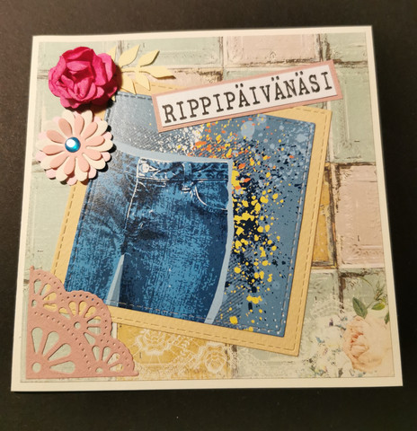 Jeans confirmation card with star