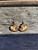 Wood earrings with fox earrings