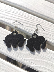 Black coat earrings