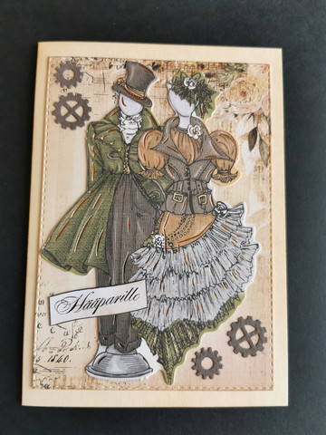 Steampunk kortti hääparille
