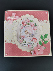 Pink baby card