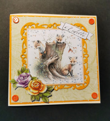 Mother's day card with fox