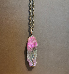 Quartz crystal necklace rainbow tree 2