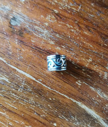 Silver beard/dreadlock bead