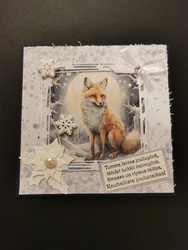 Christmas card with a fox