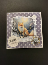Christmas card with a fox
