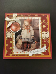 Christmas card with girl.