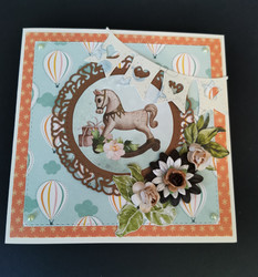 Handmade rocking horse card