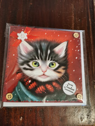 Christmas card cat