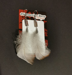 Duck feather earrings