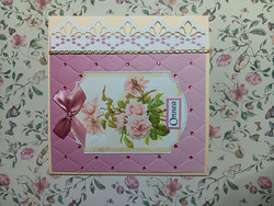 Pink flowers card