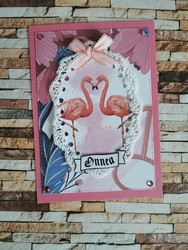 Flamingo kortti virkattu