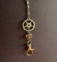 Steampunk glass chain and key chain