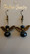 Black angel earrings