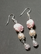 Light pink high flower earrings