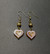 Lilac heart earrings