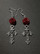 Cross earrings with roses