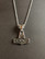 Thor's hammer necklace goat's head with chain