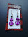 Violet anchor earrings