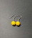 Yellow little ball earrings