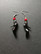 Black high heel earrings