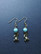 Rabbit earrings with light blue beads