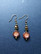 Orange brown flower earrings