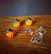 Large pumpkin earrings