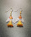 Orange angel earrings