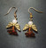 Brown angel earrings