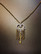 Heart necklace with chains and key