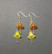 Umbella line stained bell earrings