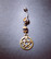 Belly piercing gold pentagram