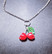 Red skull cherry necklace