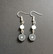 Black orange earrings