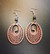 Brown wood bird earrings