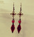 Bohemian earrings - red