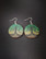 Green tree of life earrings