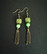 Green hanging earrings