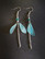 Light blue dragonfly wing earrings