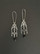 Hanging cross earrings with big hook